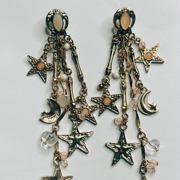 Free People | Celestial Dangly Earrings with Crystals - Picture 1 of 1